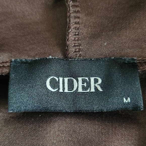 Cider Brown Cropped Fitted Hoodie Size Medium Brown Wrap Style Hoodie - Picture 6 of 9